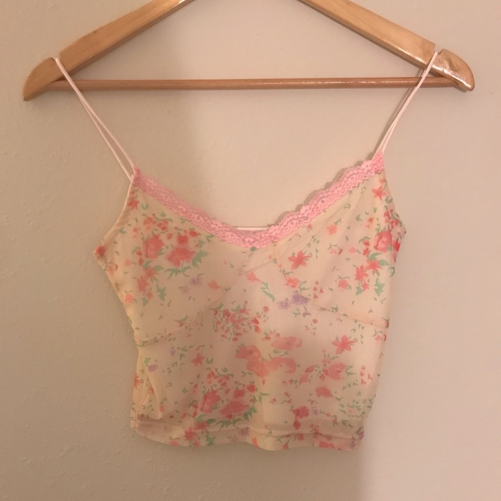 Lace floral y2k tank